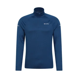 Mountain Warehouse Herren Echo Melange Recycelter Halbzip Midlayer (Navy)