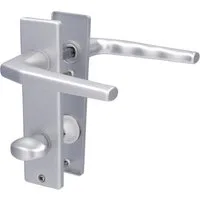 Alpertec Drückergarnitur Alpertec Kurzschildgarnitur Florence Aluminium
