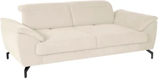 sit&more 2,5-Sitzer "Percy" 15 cm Fußhöhe, Sitztiefenverstellung, wahlweise Kopfteilverstellung