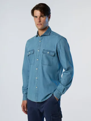 North Sails Hemd Leichter Denim