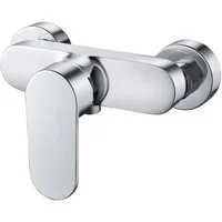 TUWENA Duscharmatur Einhebelmischer, Mischbatterie für Dusche Wandmontage Brausearmatur Aufputz Bad, G ½ Wasserauslass, Chrom
