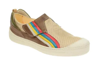Eject 16903.006 Herren Slipper DASS - Beige Combo Echtleder Gummisohle Klettv...