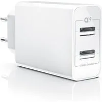 Aplic 2 Port Nezteil mit Smart Charge + Solid Charge, Leistungsstarke 24W USB-Ladegerät (4800 mA, Ladeadapter kompatibel mit Apple iPhone iPad Samsung Xiaomi Huawei)