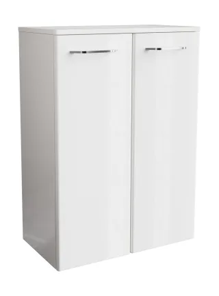 Fackelmann MILANO Doppel-Midischrank 60,5x83x32 Weiß, 2T, 84263 84263