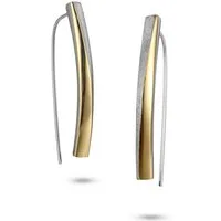 Kingka Paar Ohrhaken Paar Damen Ohrringe Schmuck Geschenk Edelstahl Bicolor, Damen Schmuck, perfekte Geschenkidee zu Geburtstag, Weihnachten