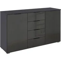OTTO home Kombikommode Sideboard Schubladenkommode AGORDO mit Dekor- oder Hochglanzfront (in zwei Griff-Farben, Breite 120 cm), vier große Schubladen, mit insgesamt 4 Einlegeböden MADE IN GERMANY