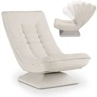 Juskys Relaxsessel Korsika, 360°-drehbar & klappbar, Cord-Bezug, ergonomisch