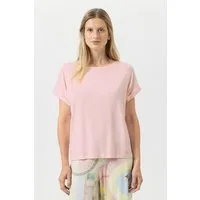 Mey Pyjamaoberteil Mey Damen T-Shirt Serie Pure Chic Uni Shirt (1-tlg) Pyjamashirt mit Satin-Details, weiches Modal, hautfreundlich