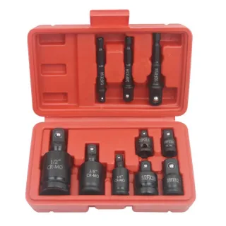 Socket Adapter Set Chrome Molybdenum Steel Impact Driver Reducer Corrosion Resistant Black Oxide Finish Ball Detent Lock