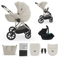 Kinderkraft Kombi-Kinderwagen PRIME 3 3in1, (Set), inkl. Babyschale MINK