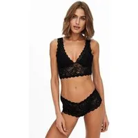 ONLY Spitzentop ONLCHLOE – Spitzen-Bra mit gepolsterten Cups und Stretch regular fit, feminin, Spitze, Kunstfaser, V-Ausschnitt