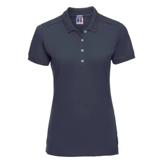 Russell Damen Stretch Polo-Shirt, Kurzarm (Dunkelblau)