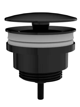 VitrA Zubehör Schaftventil Metall runde Form G 1 1/4" Schwarz Hochglanz,A4514839 A4514839