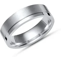 Unique Silberring Unique Silberring 925 Sterling Silber teilpoliert 6mm breit R8507