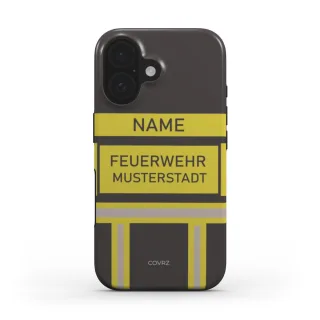 Handyhülle COVRZ | Feuerwehr | Tough Case | Dunkelgrau | Personalisierbar | MagSafe®-fähig | Iphone 16 15 14 13 Plus Pro Max, Samsung Galaxy Uvm. Nein iPhone 16 Ohne