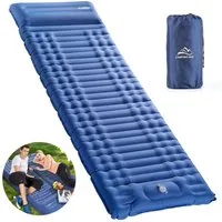 Elegear Isomatte isomatte selbstaufblasend 12/14cm Campingmatte Outdoor, 195×65/138CM, (1-tlg), mit Fußpumpe, leicht zu tragen, camping zubehör, für Wandern, Zelt