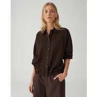 OPUS Hemdbluse FYNAMO aus weicher Lyocell Qualität Lockere Passform, ovaler Schnitt, überschnittene Schulter