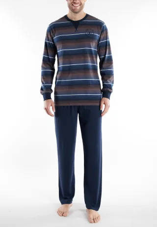 TOM TAILOR BODYWEAR - Nachtwäsche Männlich braun-mittel-ringel - Gr. - 56
