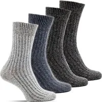 Frostfighter Thermosocken Herren Norweger Wintersocken (4-Paar, 3 verschiedene Farben) Thermosocken