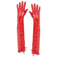 Fries Abendhandschuhe Lack Handschuhe 2 Modelle zur Wahl Domina Dessous Karneval Halloween