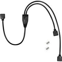 RGB-Verteiler 2-fach, Y-Kabel schwarz, 480cm
