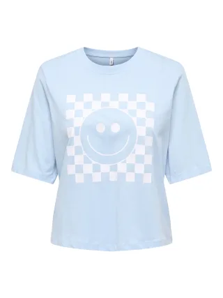 ONLY - ONLCARTY S/S TEE BOX CS JRS Cashmere Blue - Gr. - L