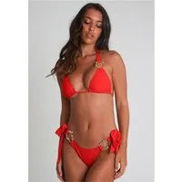 Moda Minx Bikini-Hose Irregular Hoop Tie Side Brazilian Bikini Bottom (1-St., Panty) mit tollen seitlichen Schmuckelementen