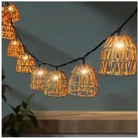 PRIISF LED-Lichterkette LED Lichterkette Weihnachten Beleuchtung Warmweiß Garden Party Deko, Lampion 15 LEDs Lanterne Xmas Lichterketten Terrasse Balkon Hochzeit