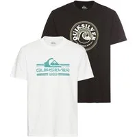 Quiksilver T-Shirt DISCO SURF SHORT SLEEVE TEE PACK YM (Packung, 2-tlg., 2er-Pack) Kurzarm-Design, aus Baumwolle