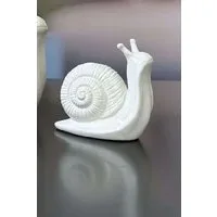 TIZIANO - DESIGN & EMOTIONS Tierfigur Deko Schnecke Berta creme-weiß – Keramikfigur – Wohn- & Gartendeko