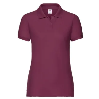 Fruit of the Loom - Poloshirt für Damen (Burgunderrot)
