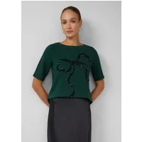 s.Oliver Kurzarmshirt T-Shirt Viskose-T-Shirt im Relaxed Fit mit Pailletten