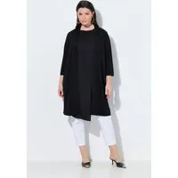 Ulla Popken Sommerjacke Slinky-Longjacke Schalkragen 3/4-Arm
