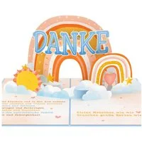 papercrush Dankeskarte Dankeschön für Erzieherinnen Pop-Up Karte, Handgemacht, Verschenkfertig, Mit Umschlag