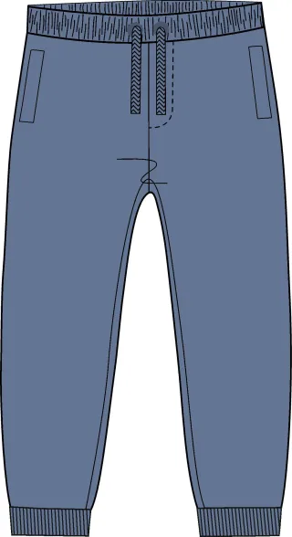 ATTENTION - Kn.-Jogginghose steel blue - Gr. - 122