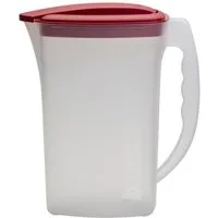 Engelland Wasserkrug Getränkekkrug mit Füllskala und abnehmbarem Deckel, (Vorteils-Set, 1-tlg., 2 Liter Fassungsvermögen je Krug), BPA-frei, frostbeständig, spülmaschinengeeignet, Kühlschrankkrug