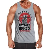 Neverless Tanktop Herren Tank-Top Hattori Hanzo Sword and Sushi Okinawa Japan mit Print