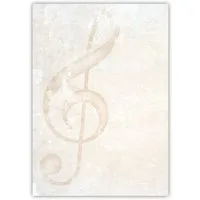 LYSCO Briefpapier Motivpapier Musik-Instrumente und Noten DIN A4, gut beschreibbar, musikalisches Flair, für alle Drucker geeignet.