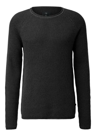 qs - Strickpullover schwarz - Gr. - M