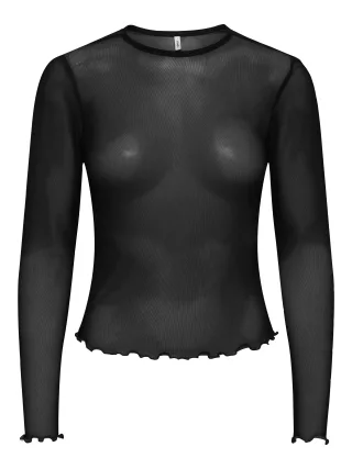 ONLY - ONLNOX L/S O-NECK TOP BOX JRS Black - Gr. - XS