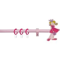 Good Life Gardinenstange Prinzessin, Ø 16 mm, 1-läufig, ausziehbar, mit Bohren, verschraubt, Metall, pink-rosé