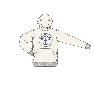 BASEFIELD - Ki.-Hoodie mn cream white - Gr. - 176