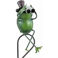 Posiwio Charmanter Regenmesser Frosch Fritz mit Fernglas Regenmesser