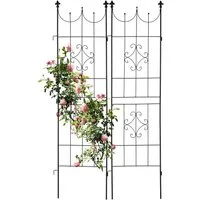 relaxdays Rankgitter 2er Set Rankgitter aus Metall