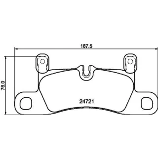 Hella Bremsbel?ge hinten Porsche Cayenne 92A