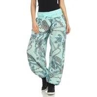 malito more than fashion Haremshose malito Damen Pumphose mit Print, bequeme Freizeithose, leichte Stoff bequeme Hose mit elastischem Jerseybund Einheitsgröße