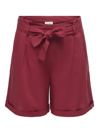 ONLY CARMAKOMA - CARISOLA HW BELT SHORTS PNT Brick Red - Gr. - 46