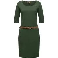 Ragwear Shirtkleid Tannya Solid (2-tlg) stylisches Damenkleid mit Gürtel