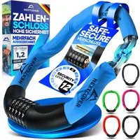 Nextcover Kettenschloss Fahrradschloss mit Zahlencode - Sicherheitsverschluss