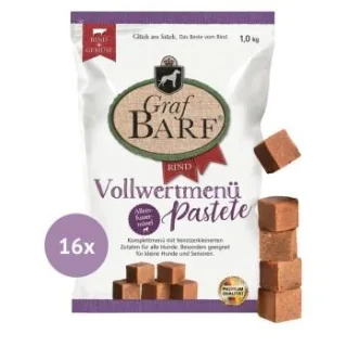Graf Barf Vollwertmenü Pastete Rind 16x1kg